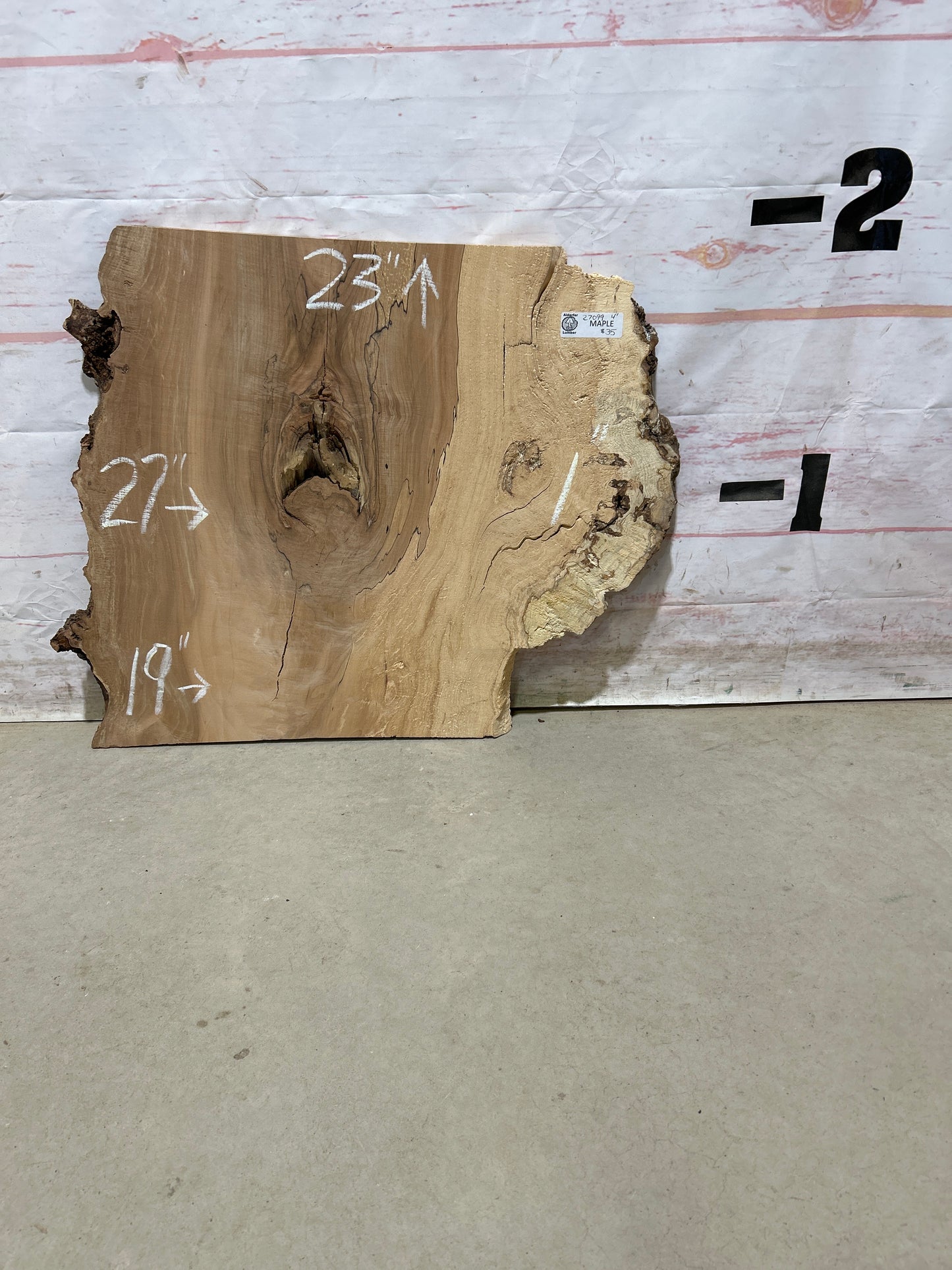 Live Edge Maple Sku#27099M-4