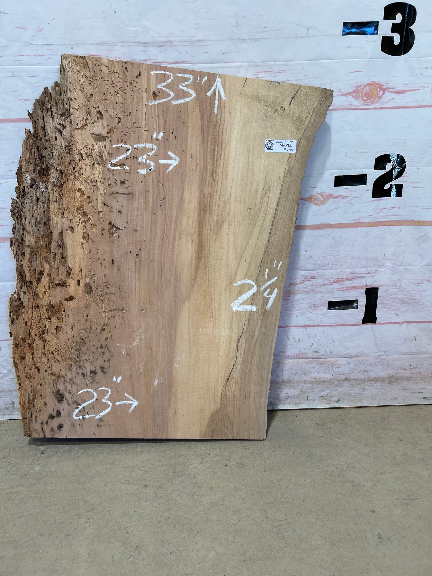 Live Edge Maple Sku#26021M-12