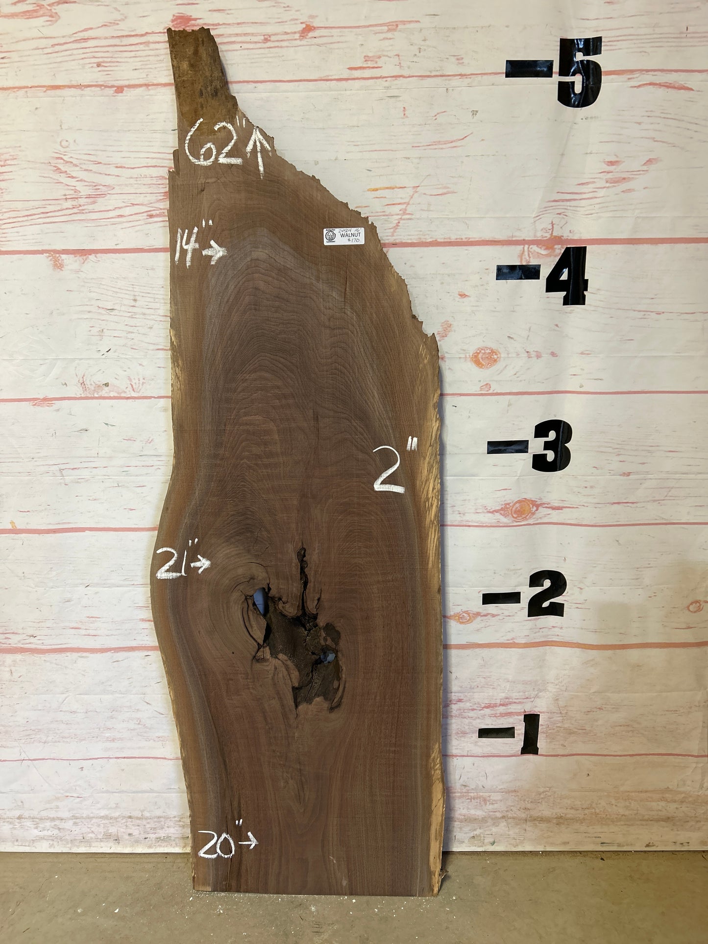 Live Edge Walnut Sku#24504N-16