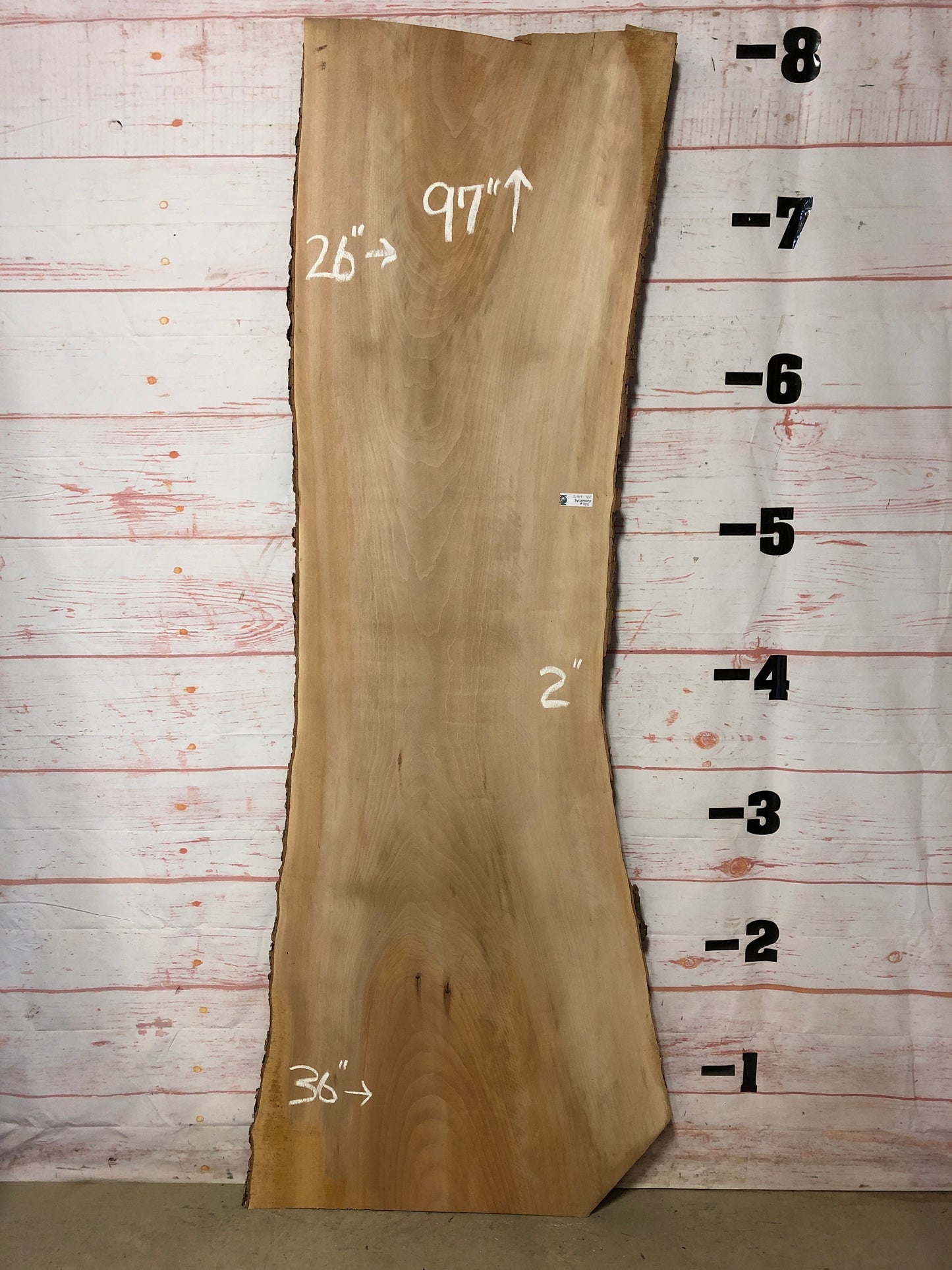 Live Edge Sycamore Sku# 21319-42