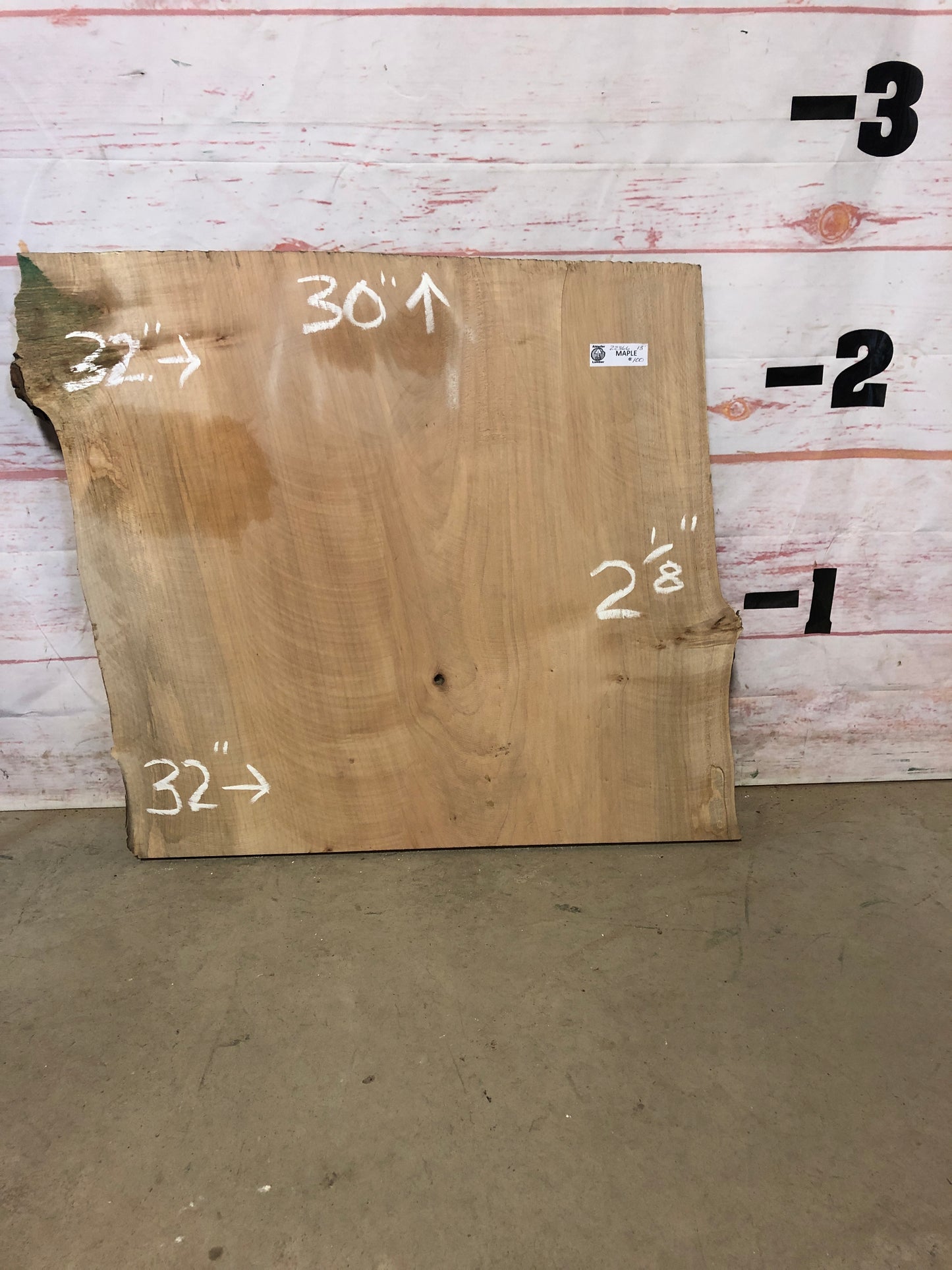 Live Edge Maple Sku# 22366M-13