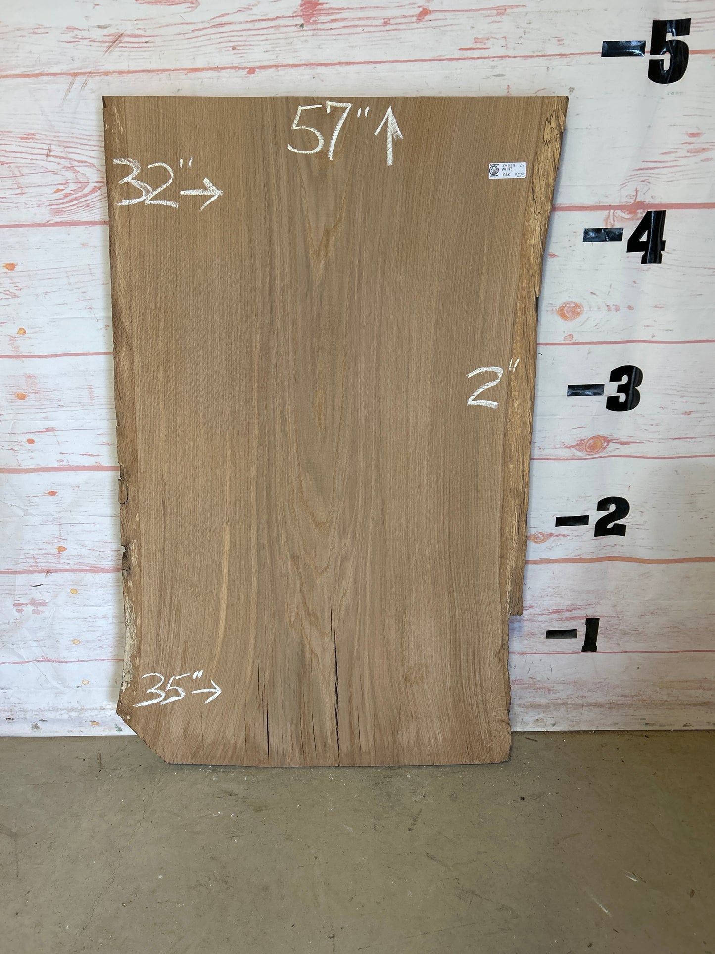 Live Edge White Oak Sku#24533-27