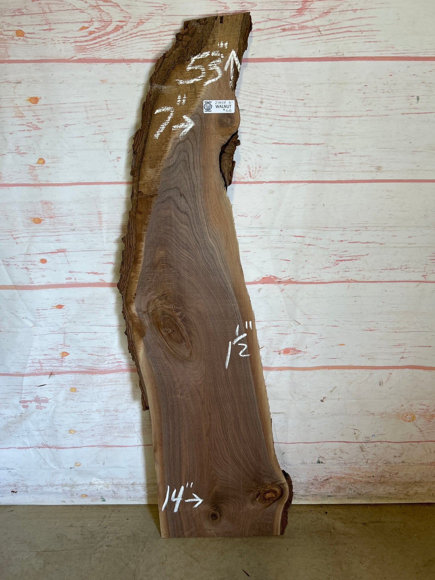 Live Edge Walnut Sku#23954M-6