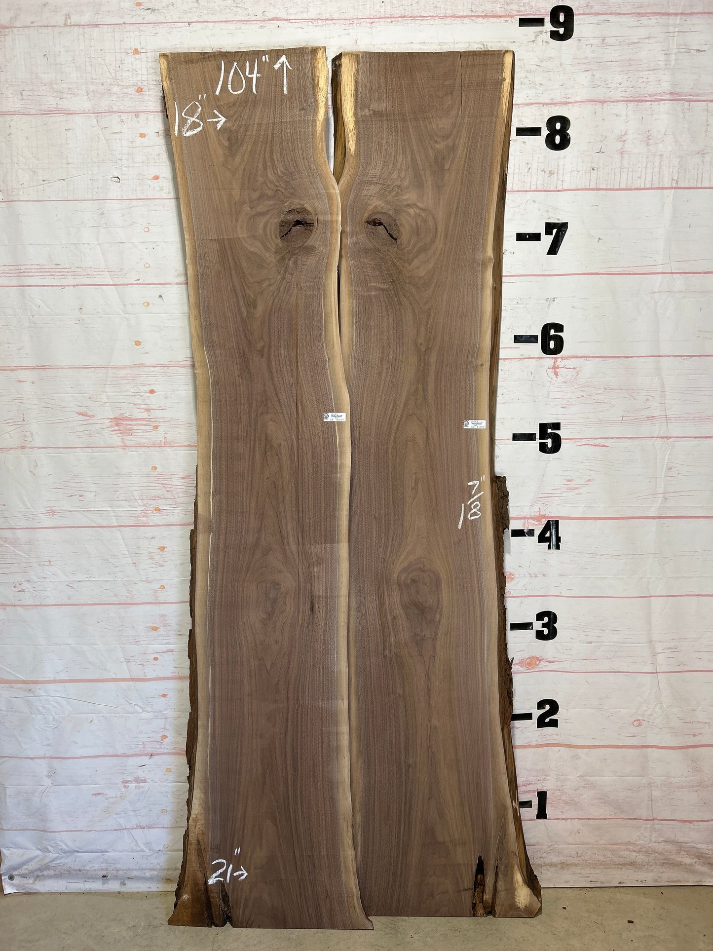 Live Edge Walnut Set Sku#26183K-58