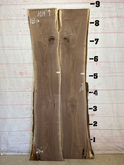 Live Edge Walnut Set Sku#26183K-58