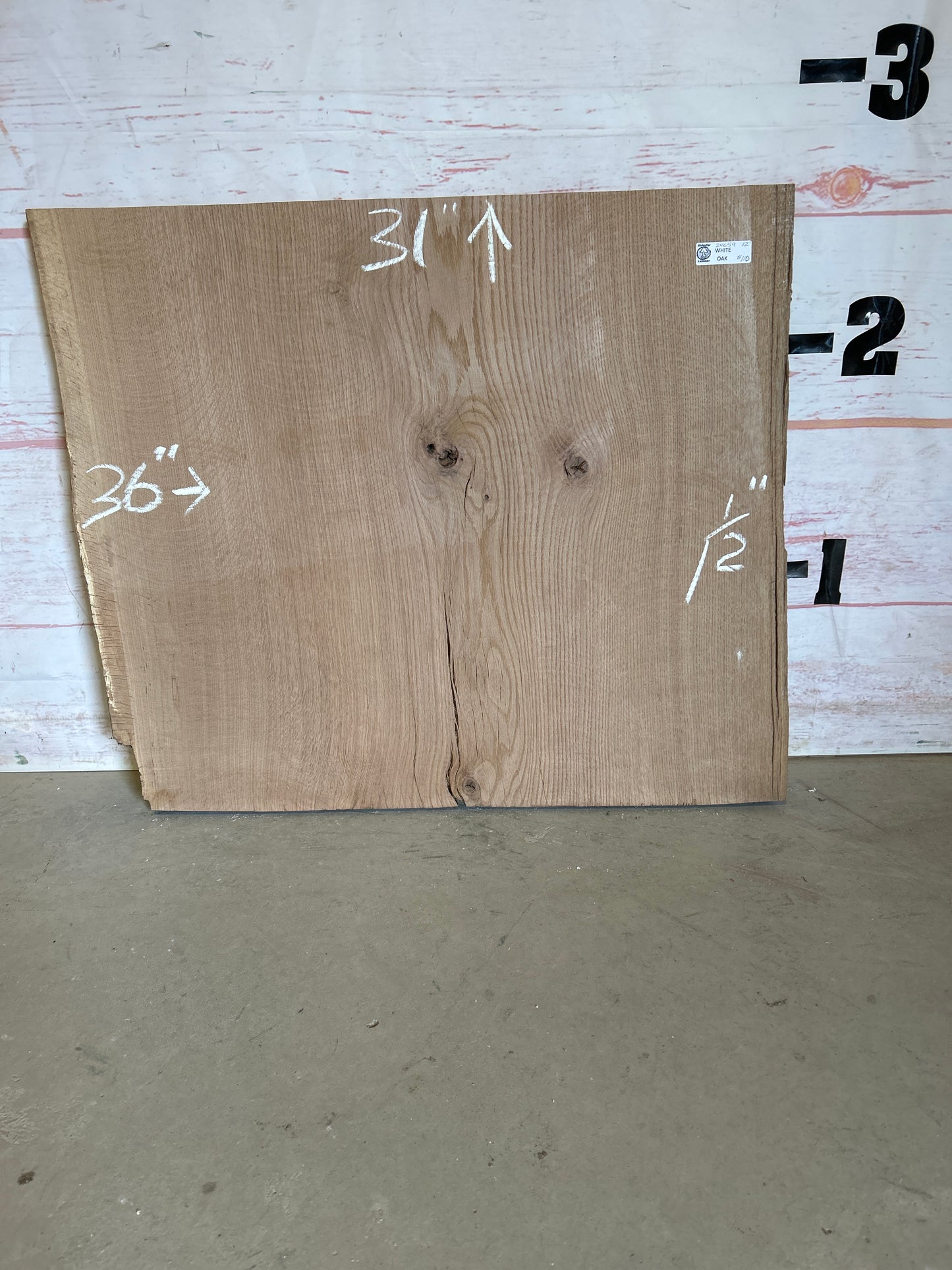 Live Edge White Oak Sku#24659M-12