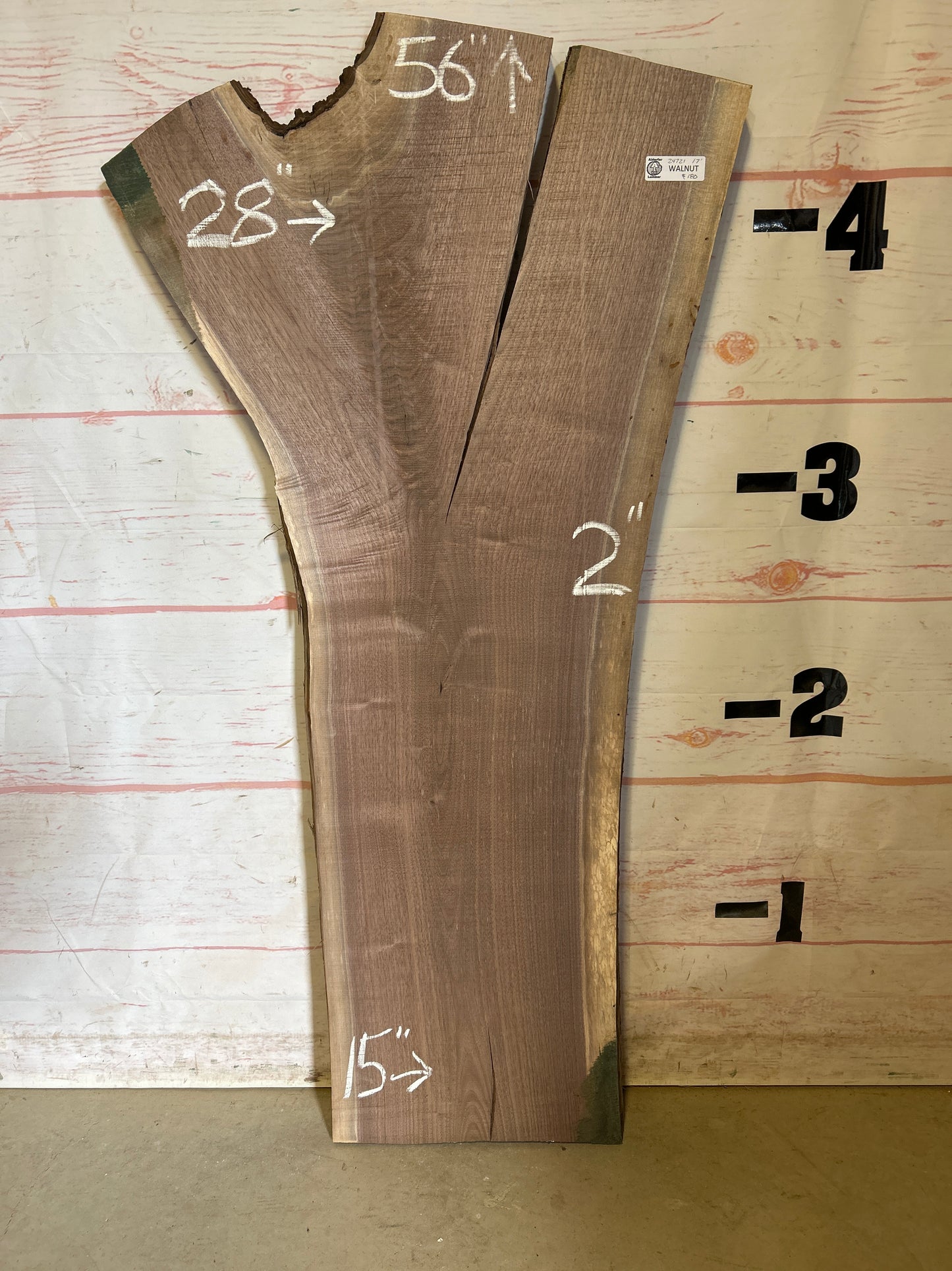 Live Edge Walnut Sku#24721A-17