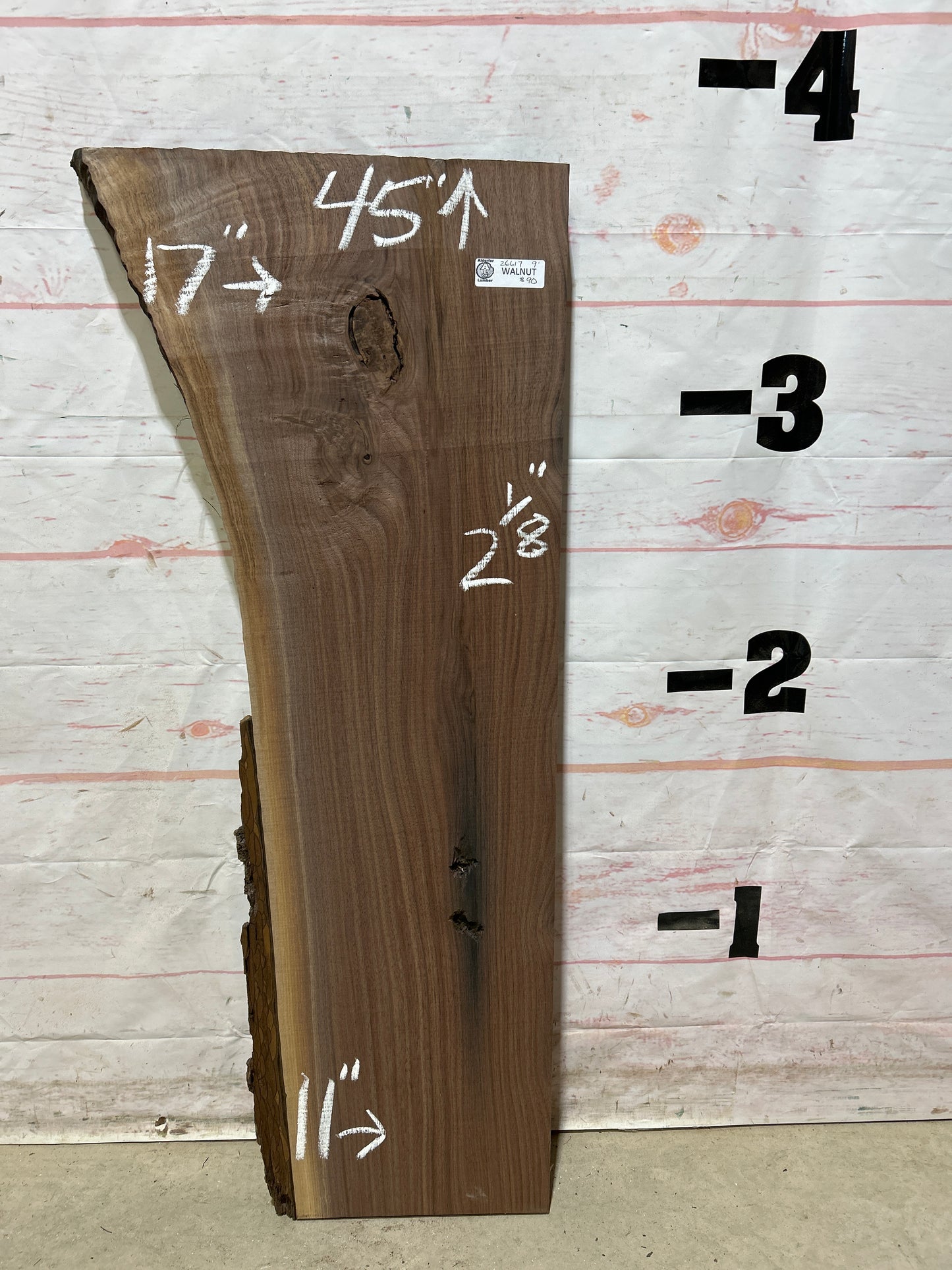 Live Edge Walnut Sku#26617M-9