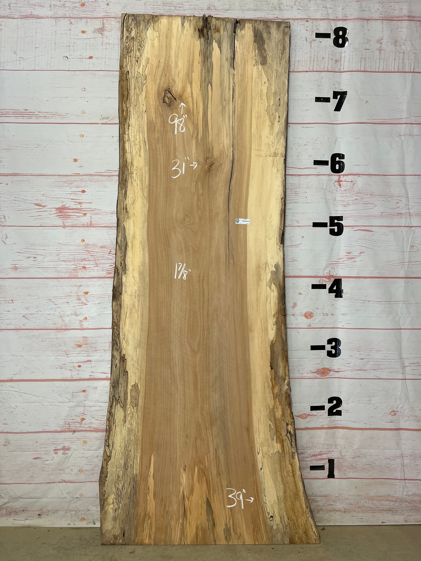 Live Edge Spalted Sycamore Sku# 20488S-42