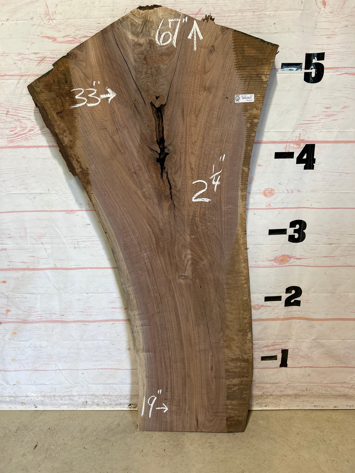 Live Edge Walnut Sku#26351A-27
