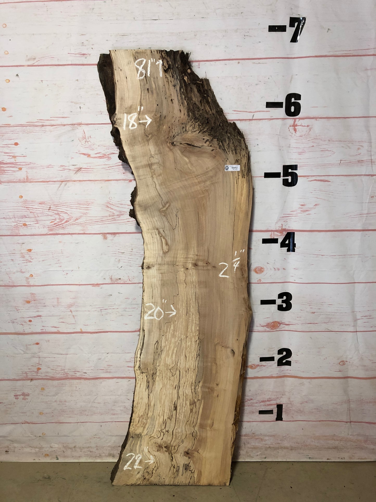 Live Edge Spalted Maple Sku# 22281E-25