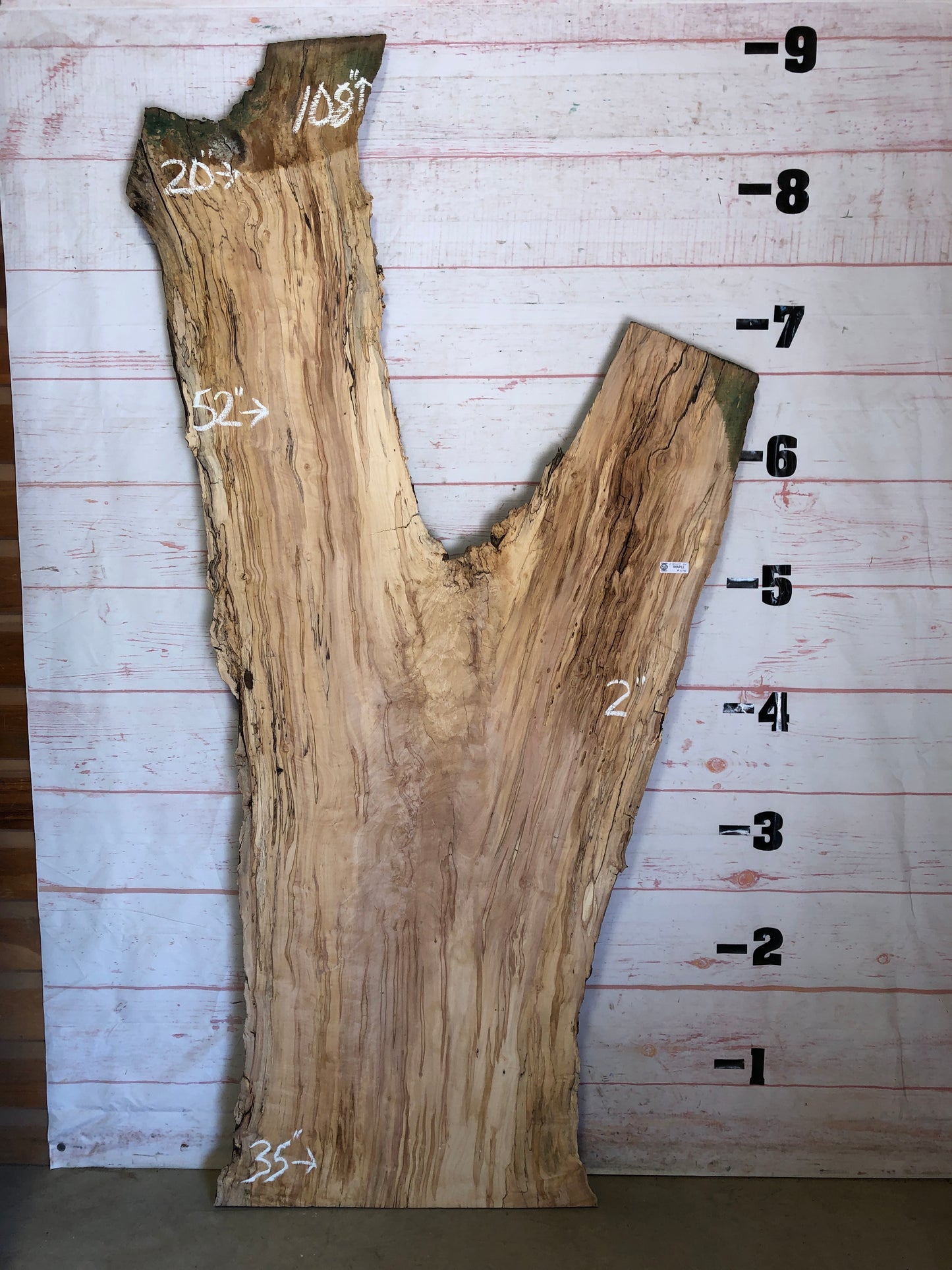 Live Edge Spalted Maple Sku#23547S-54