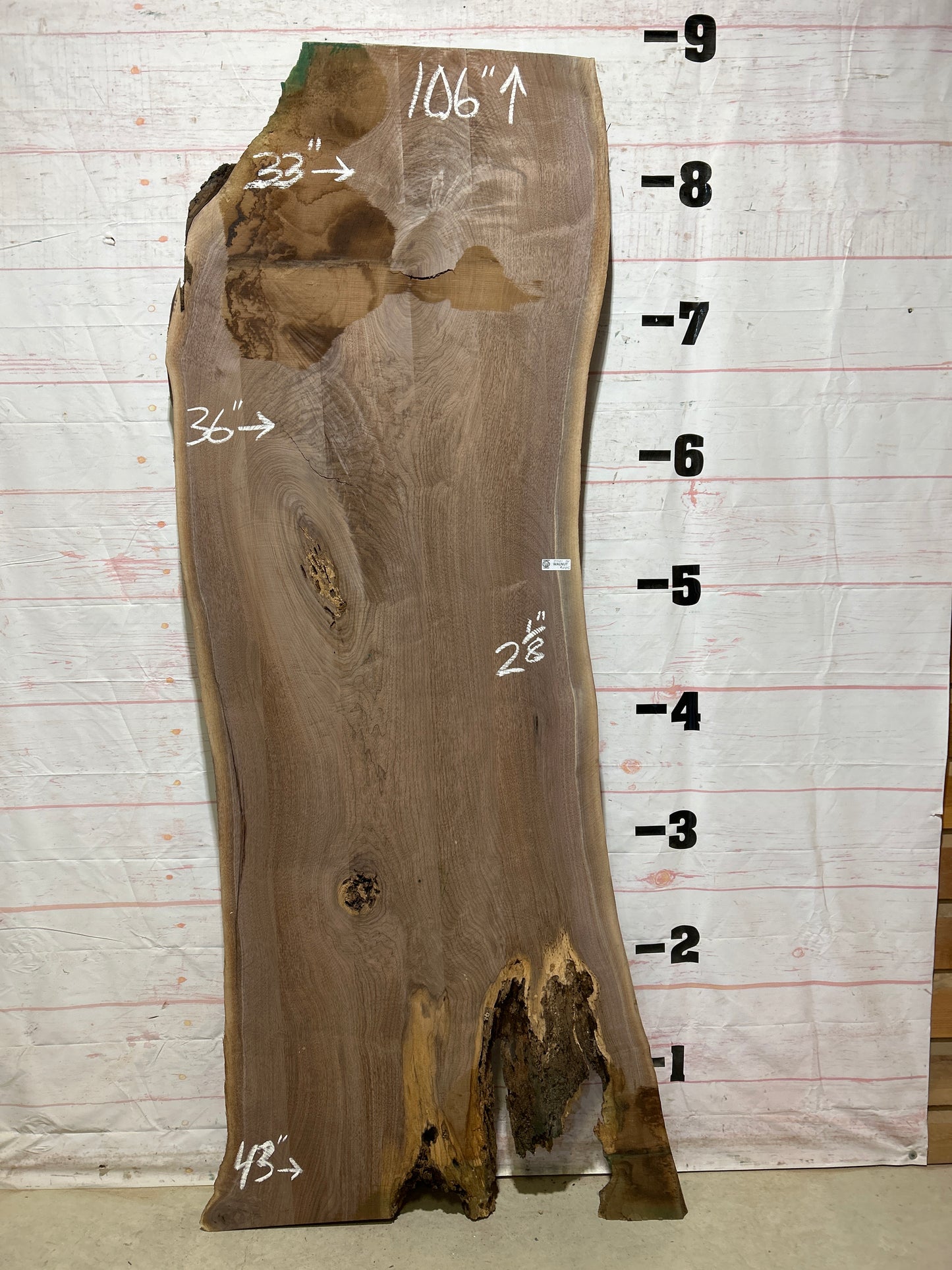 Live Edge Walnut Sku#27121-56