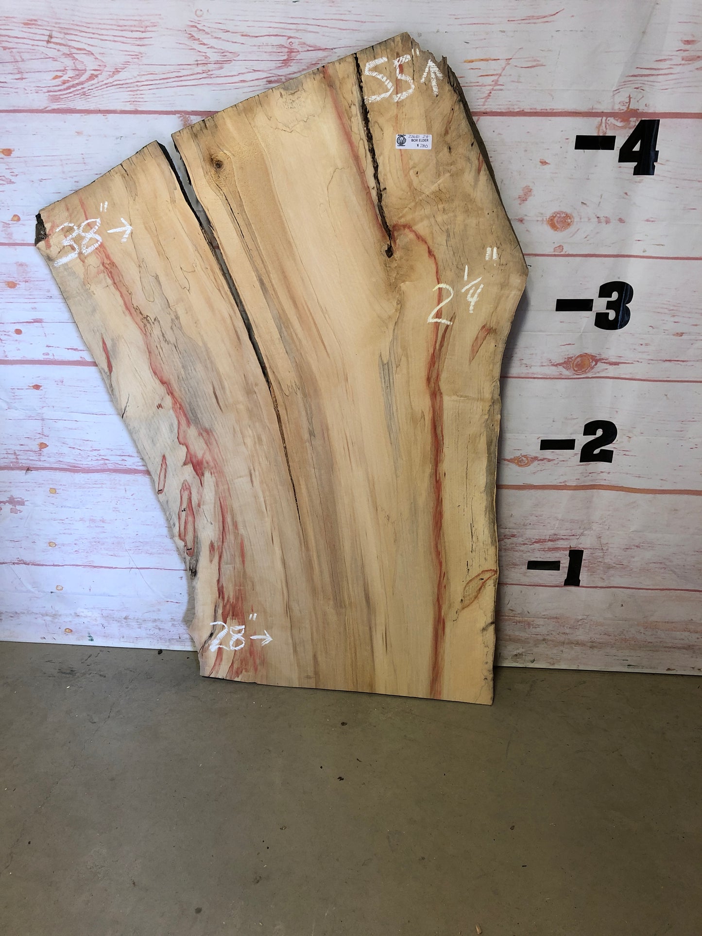 Live Edge Box Elder Sku#22680L-28