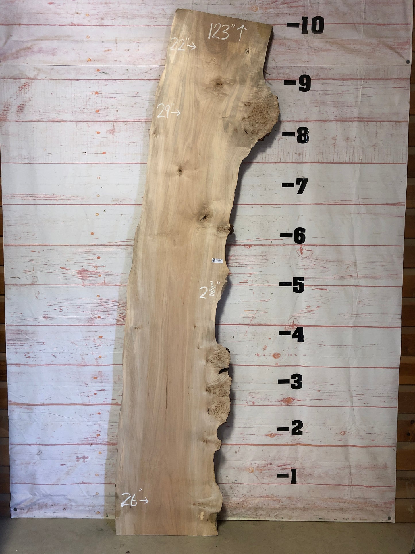 Live Edge Maple Sku#22790