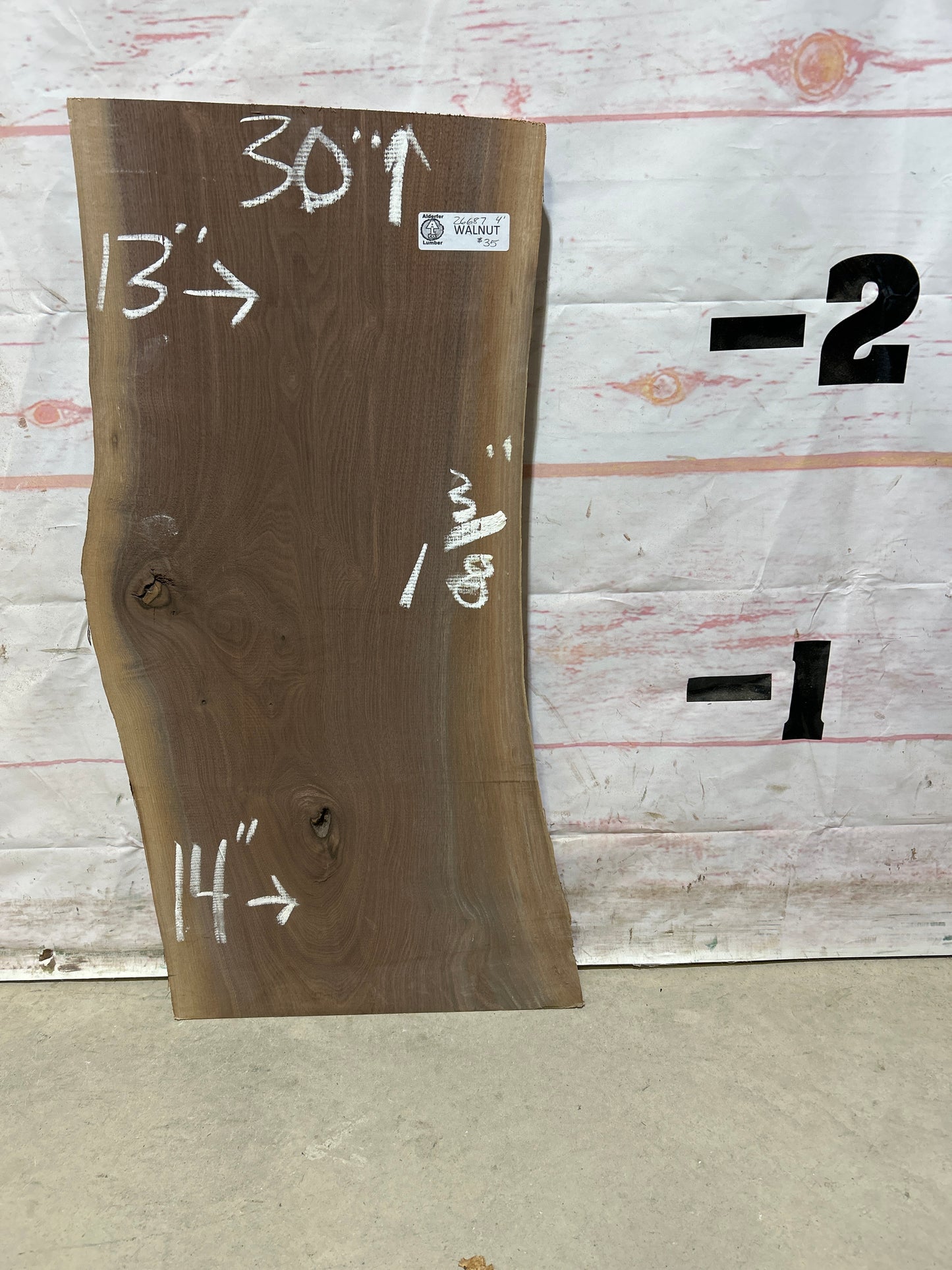 Live Edge Walnut Sku#26687M-4