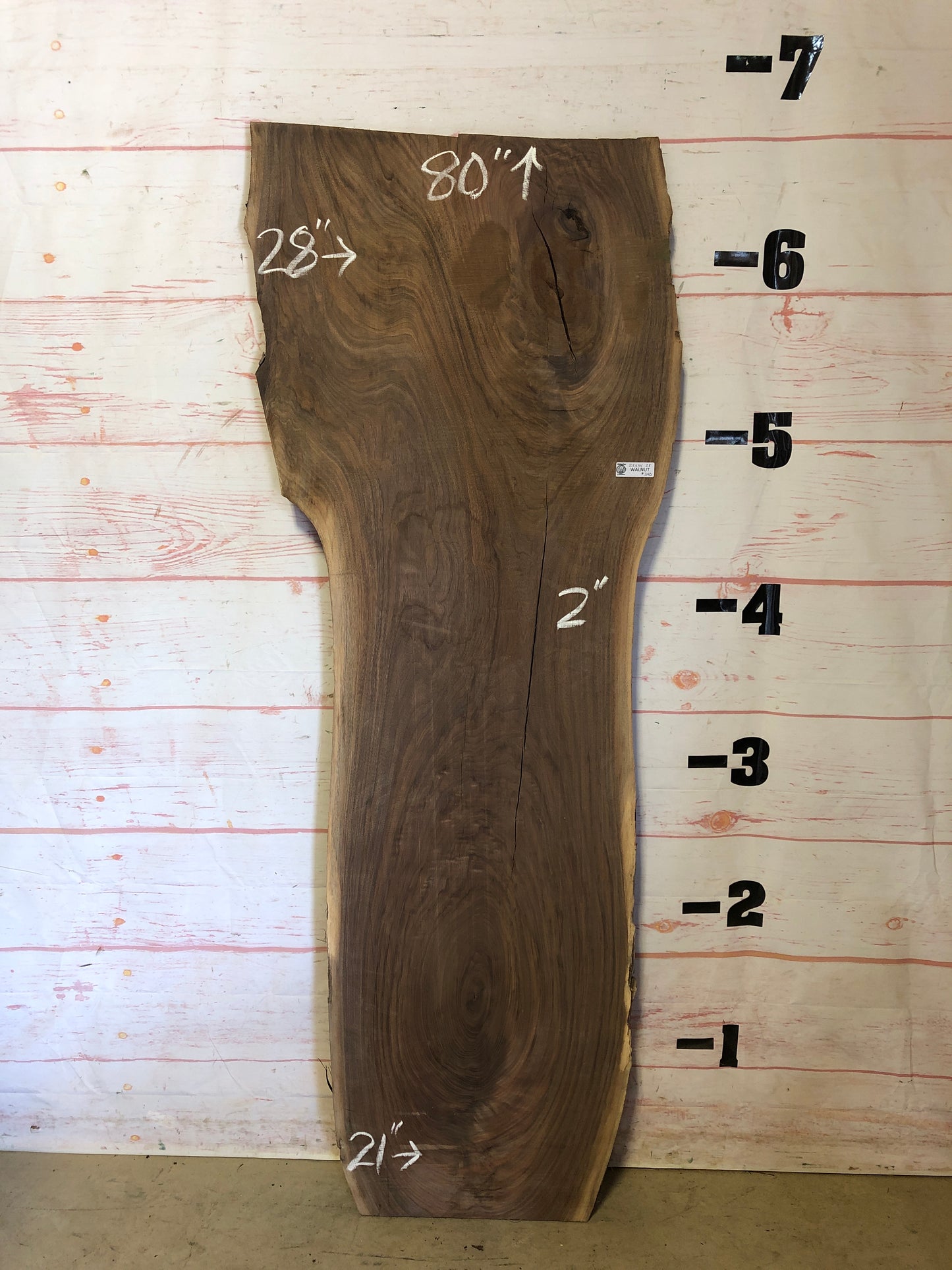 Live Edge Walnut Sku#23334F-28