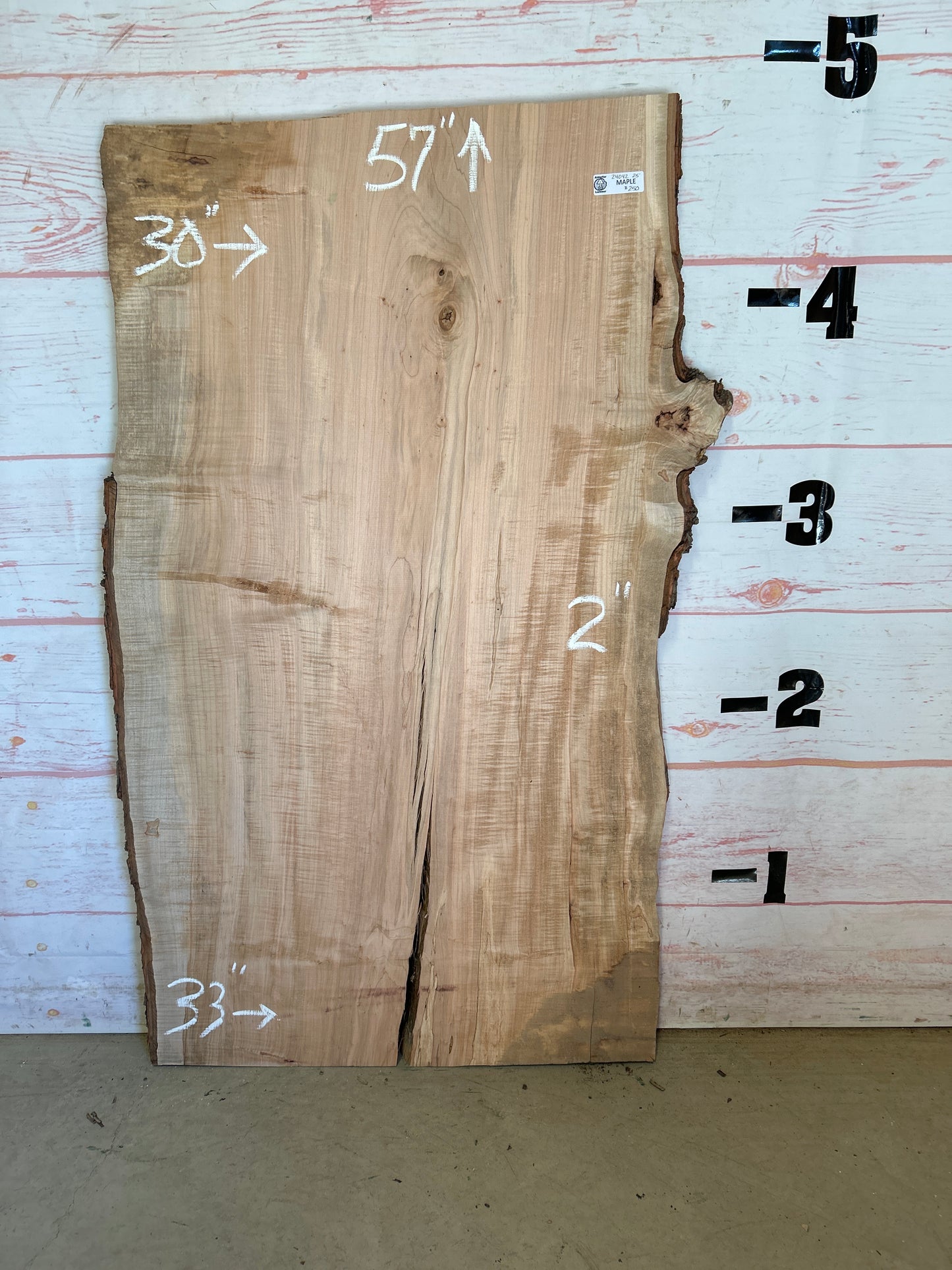 Live Edge Maple Sku#24042B-25