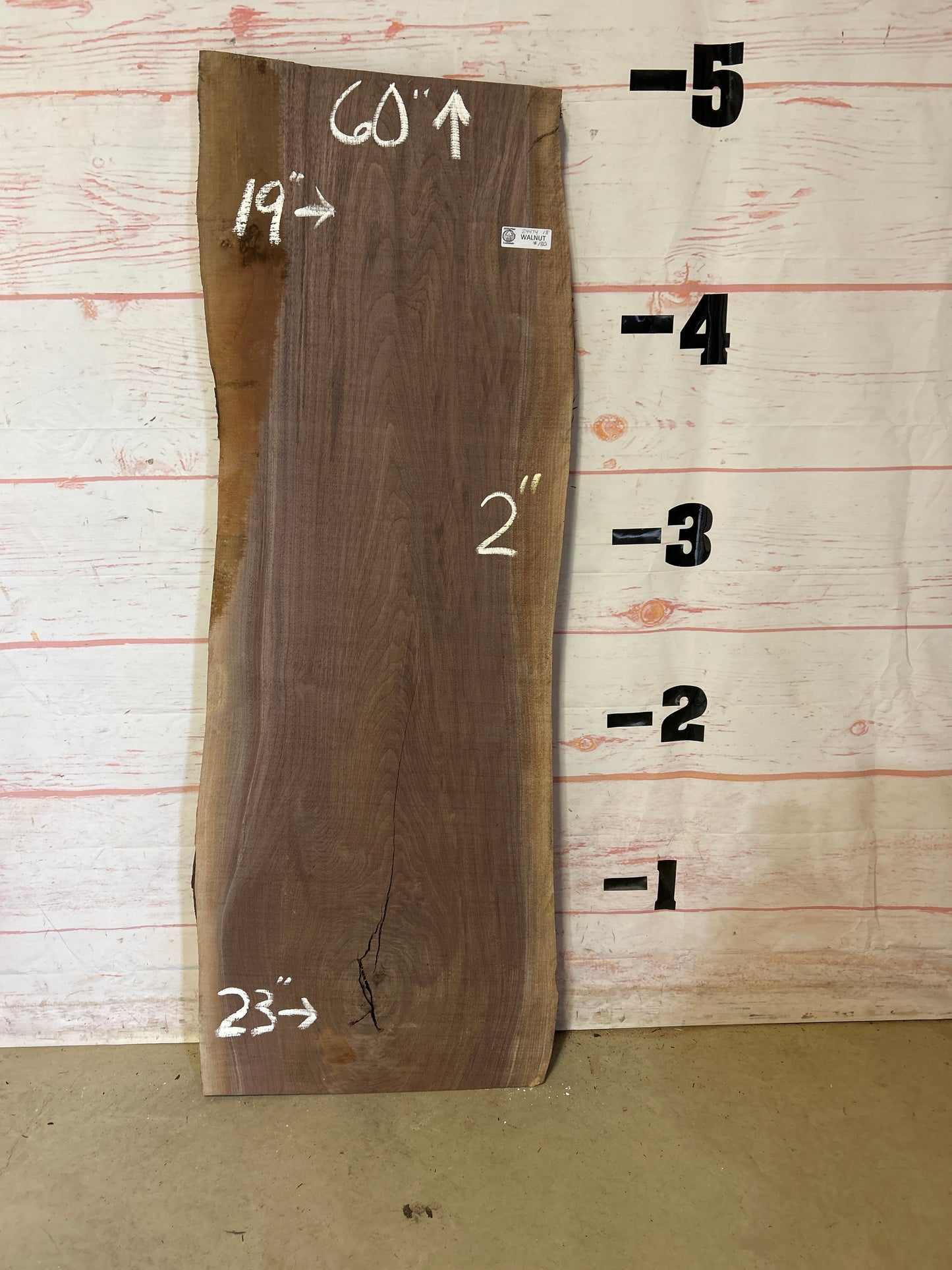 Live Edge Walnut Sku#24474A-18