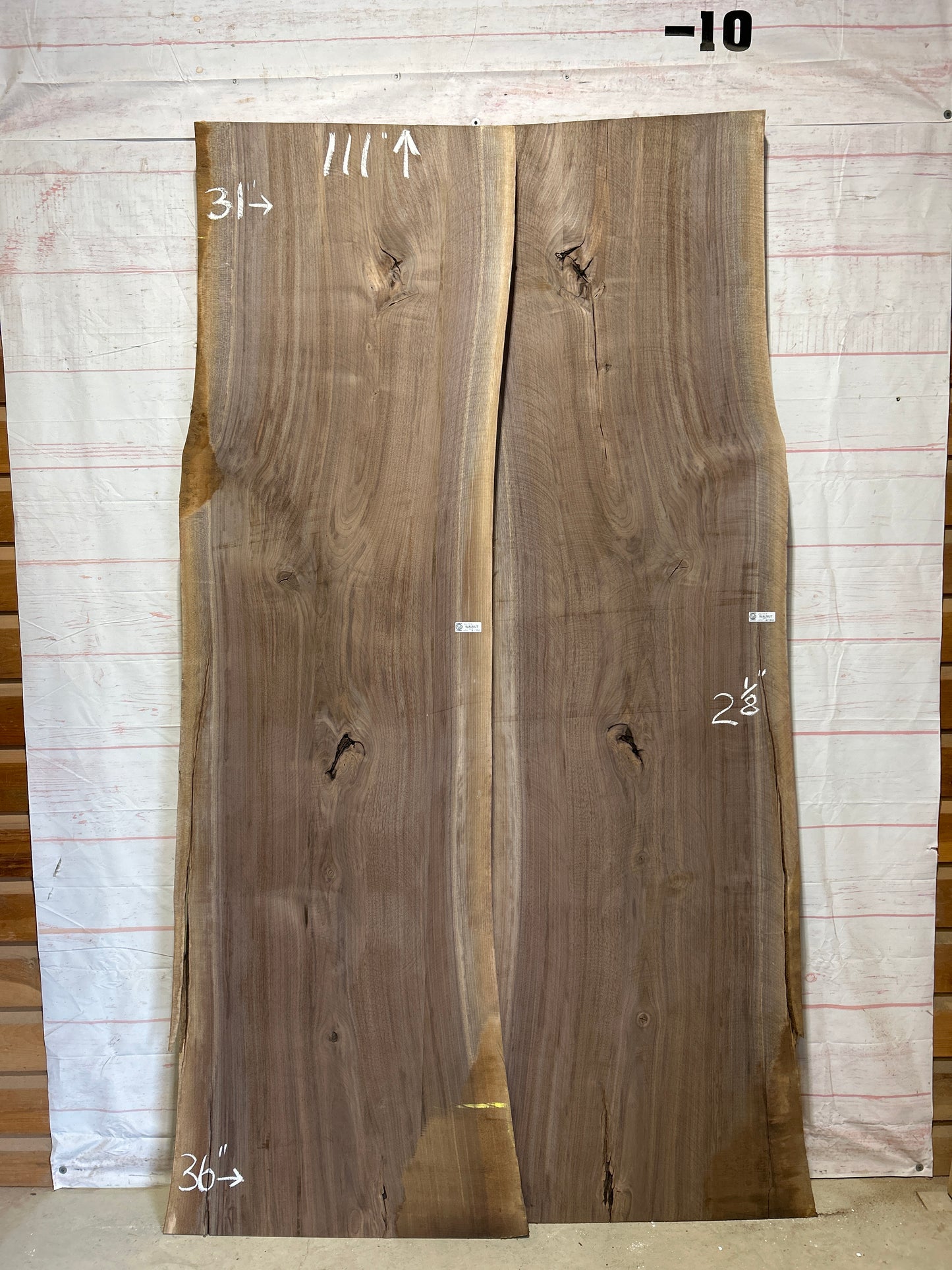 Live Edge Walnut Set Sku#26723K-104