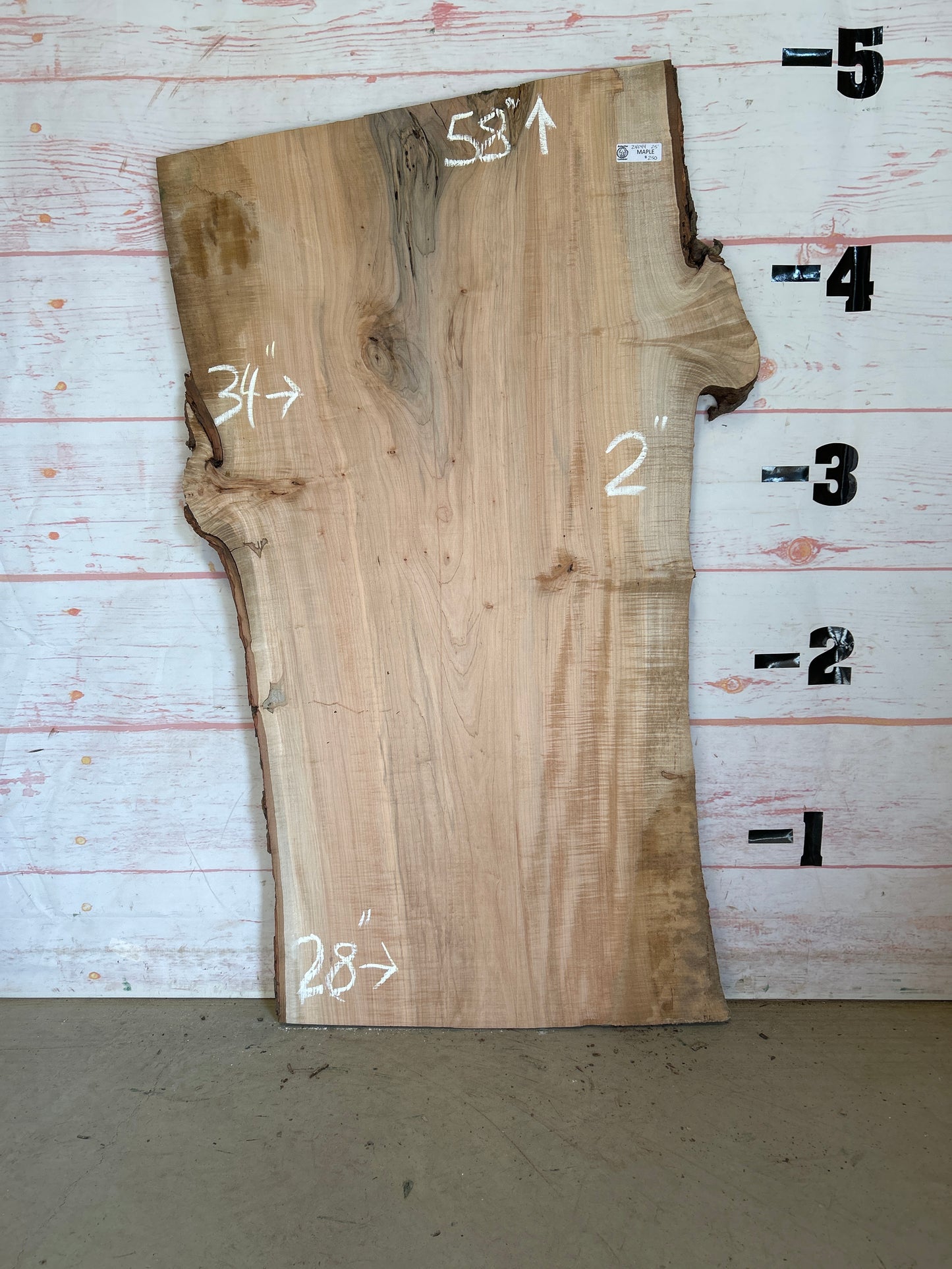 Live Edge Maple Sku#24044B-25