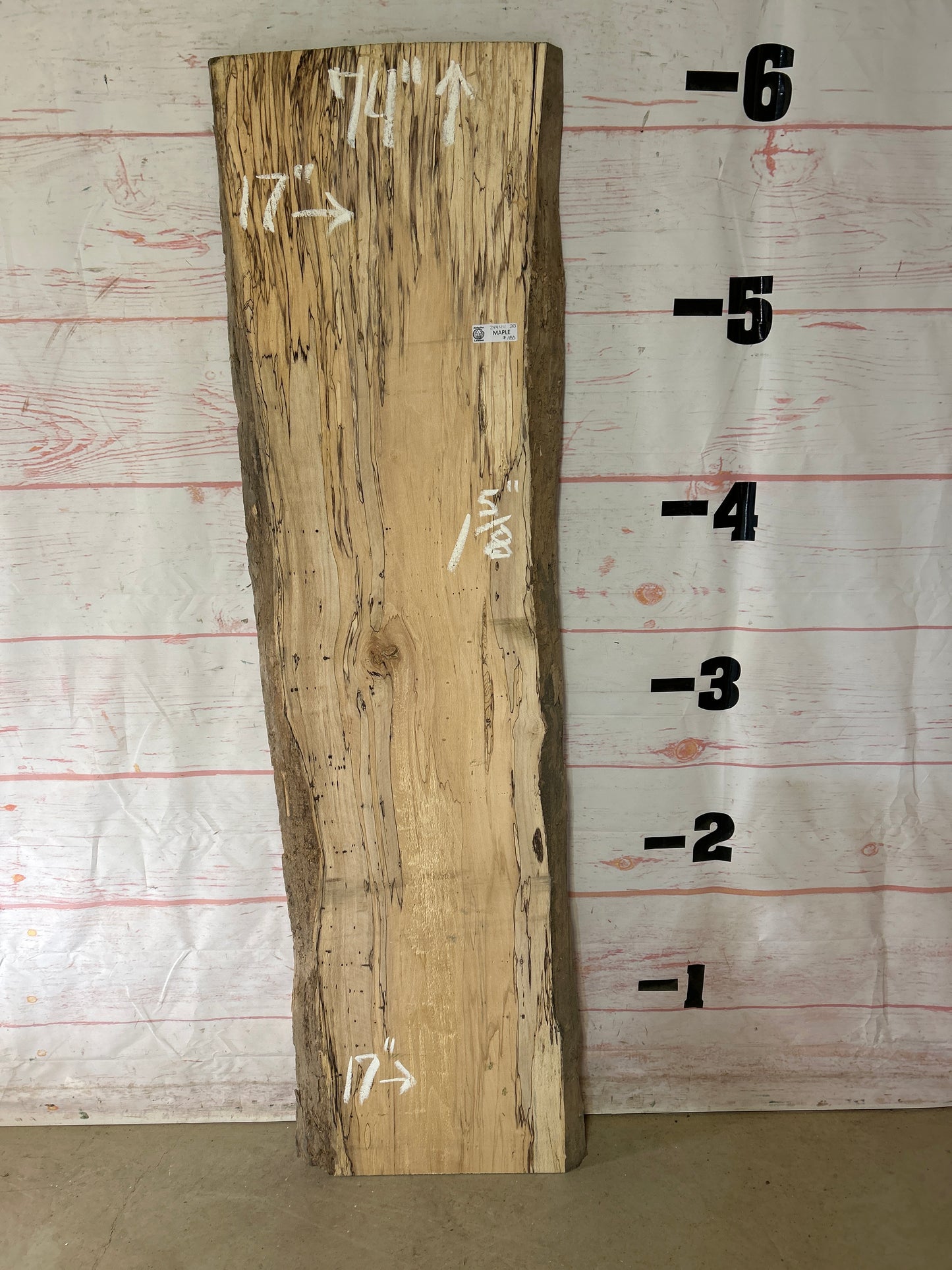 Live Edge Spalted Maple Sku#24444E-20