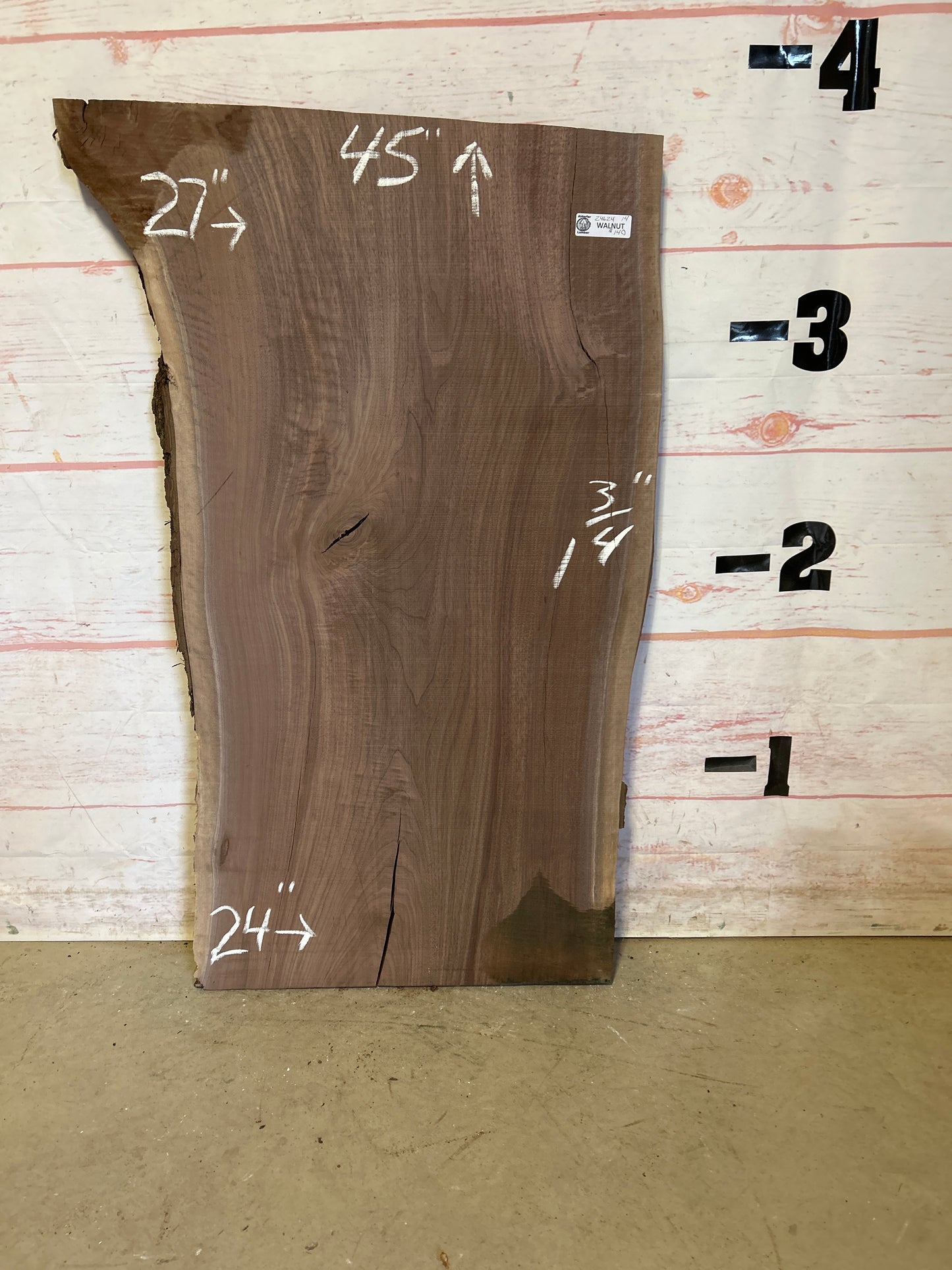 Live Edge Walnut Sku#24624A-14