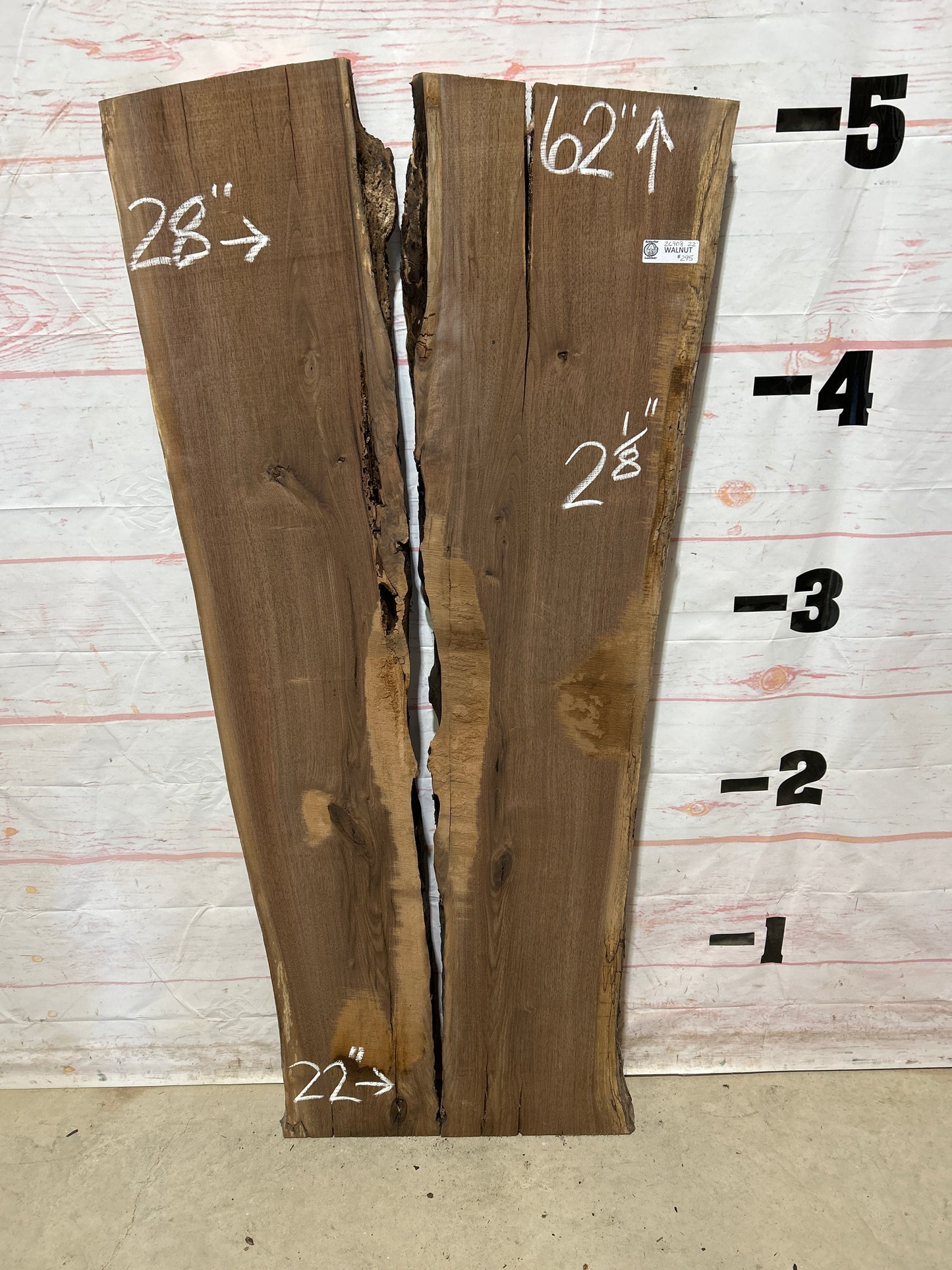 Live Edge Walnut Sku#26908A-22
