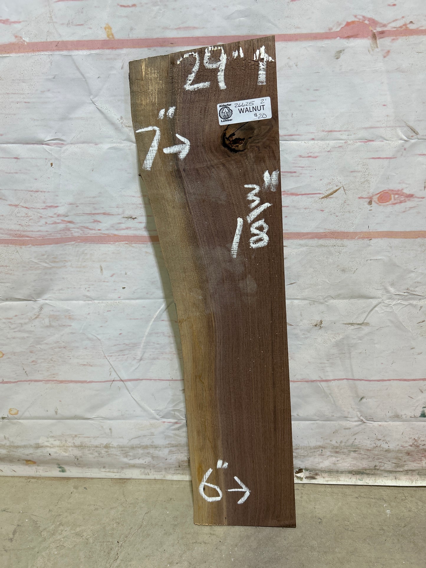 Live Edge Walnut Sku#26625M-2