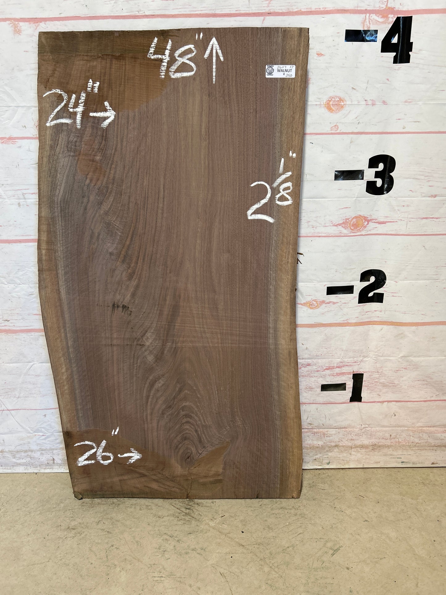 Live Edge Walnut Sku#26117A-17