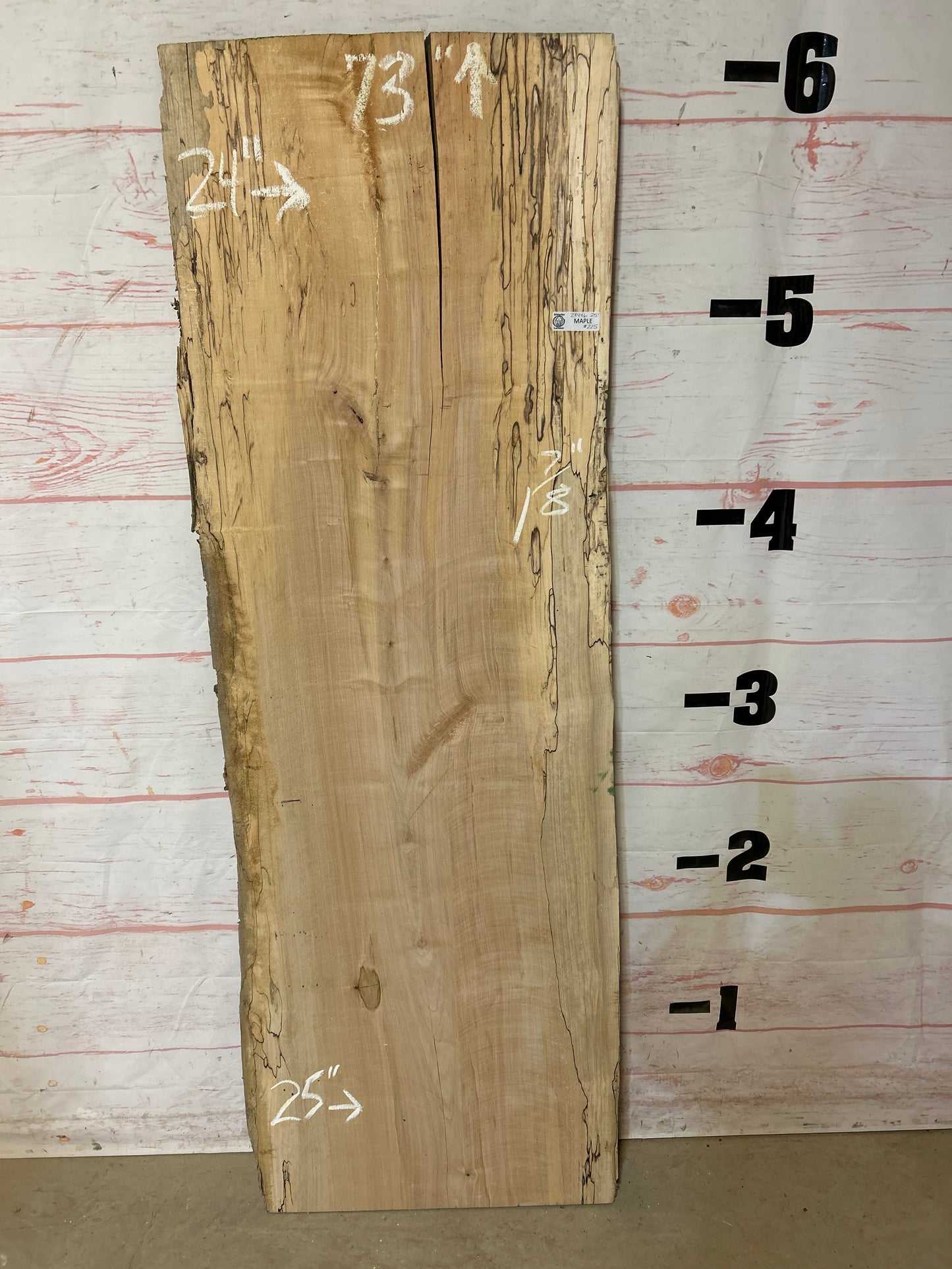 Live Edge Spalted Maple Sku#24446E-25