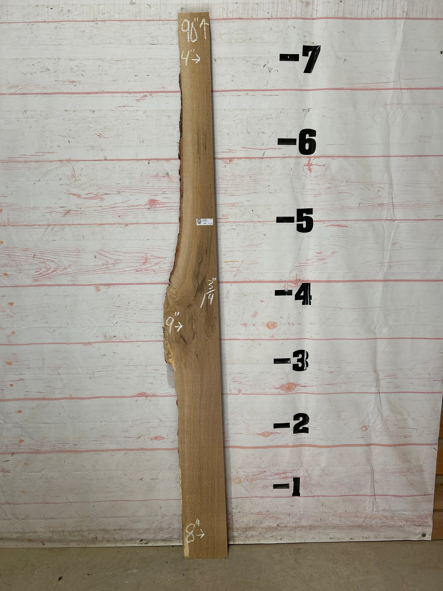 Live Edge White Oak Sku#26786-8