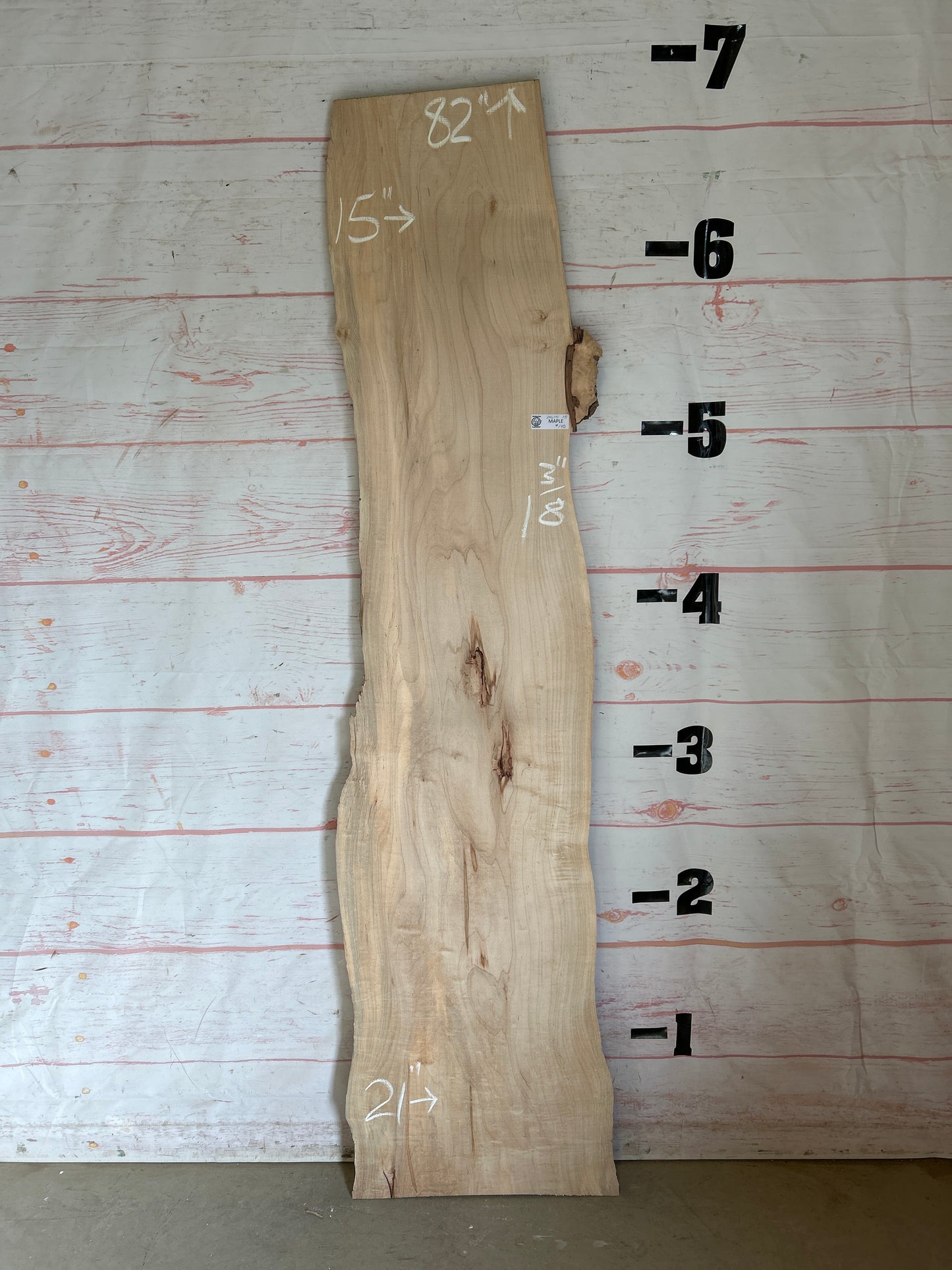 Live Edge Maple Sku#24675E-15