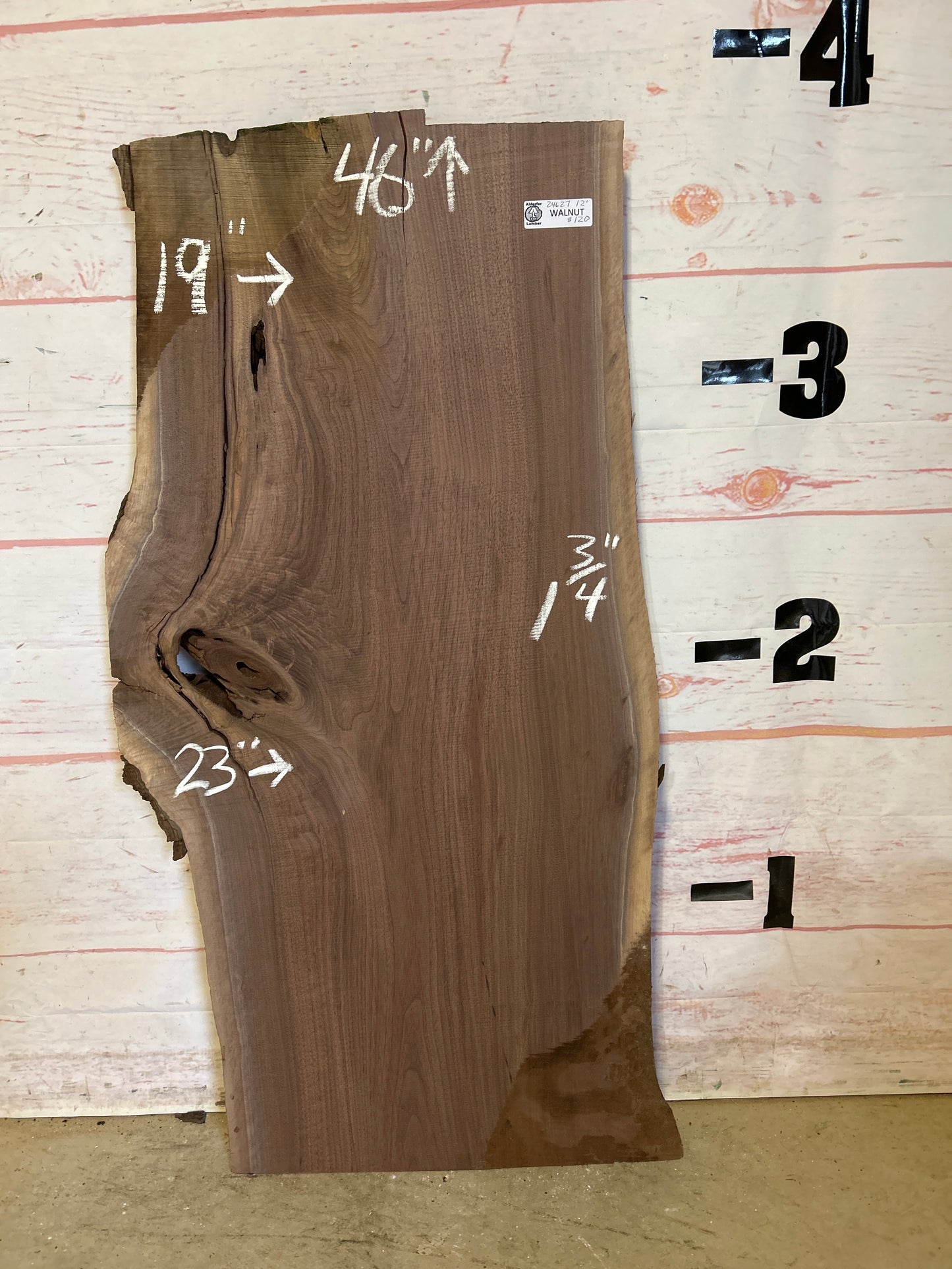 Live Edge Walnut Sku#24627A-12