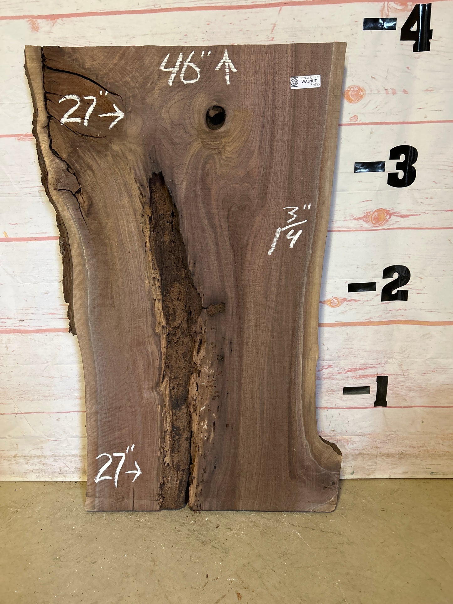 Live Edge Walnut Sku#24623A-15