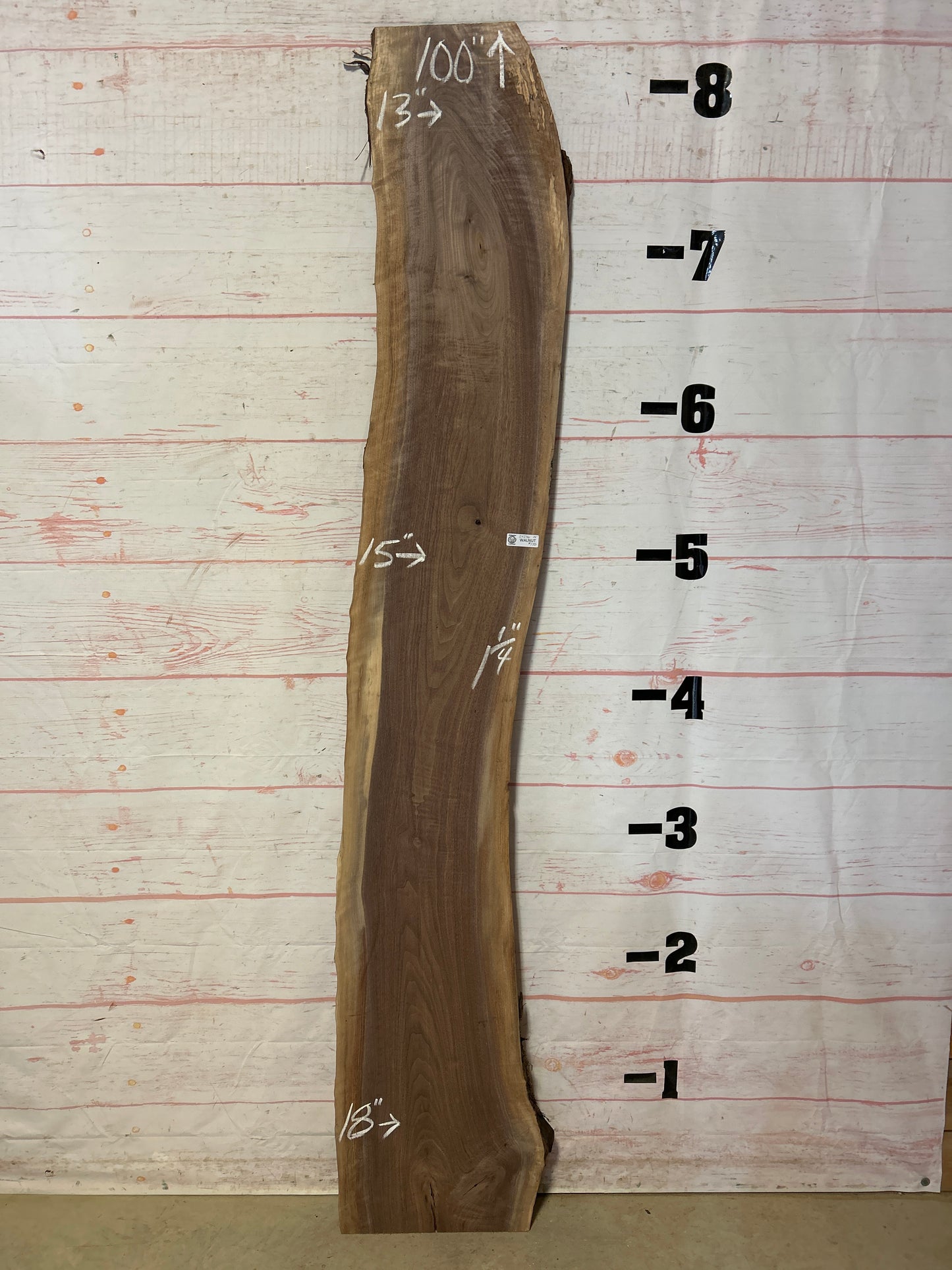 Live Edge Curly Walnut Sku#24236A-14